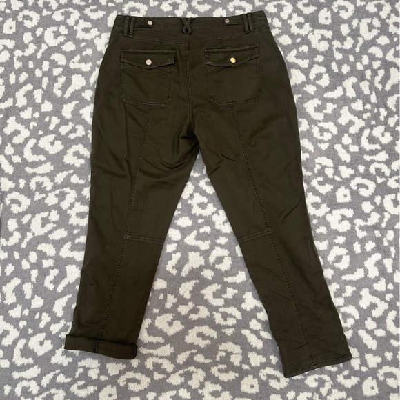 WHITE HOUSE BLACK MARKET - Dark Olive Pret a Pedi / Moto Straight leg Pants - Picture 5 of 7